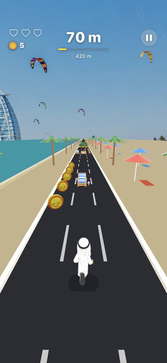Kite Beach with kites in the sky